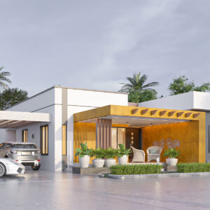 RESIDENCE AB is a Single-Storey 4-Bedroom RESIDENCE Design
